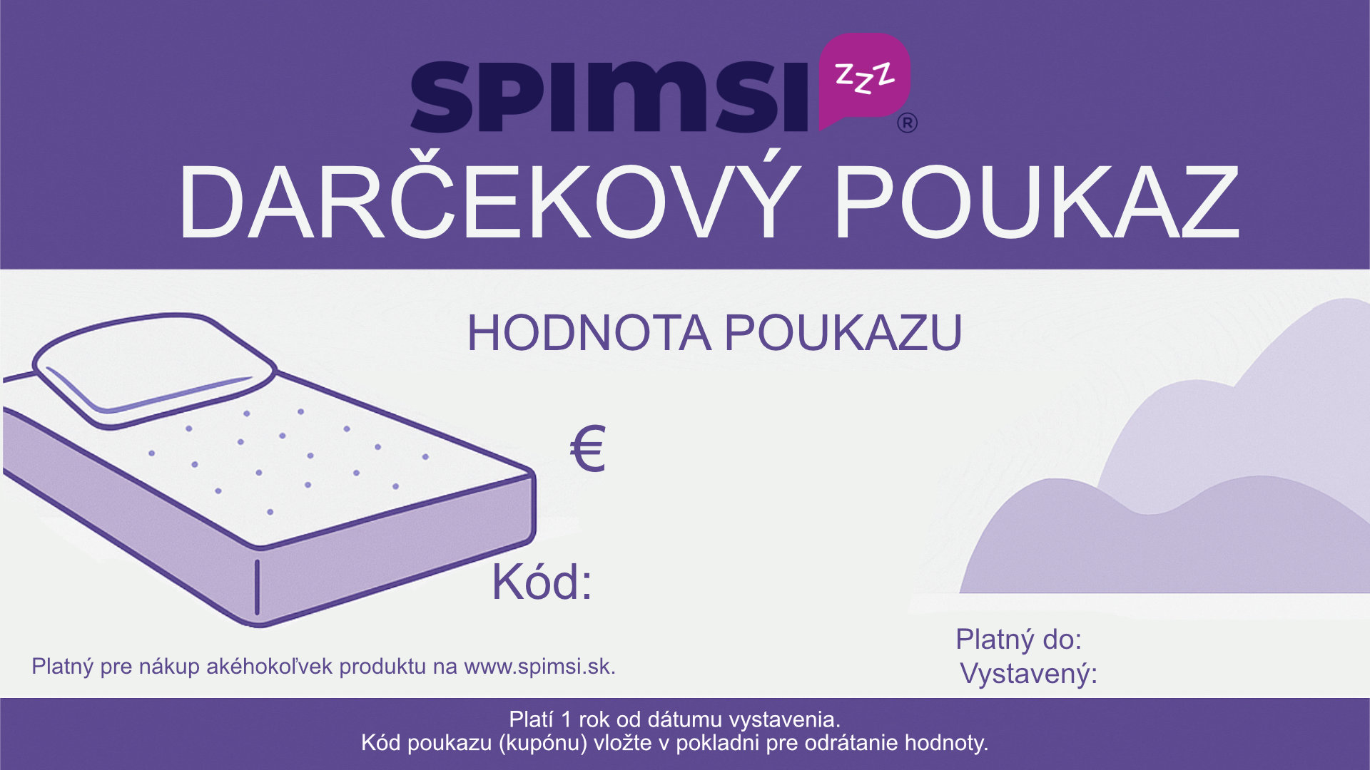 Darčekový poukaz SPIMSI Darčekový poukaz SPIMSI